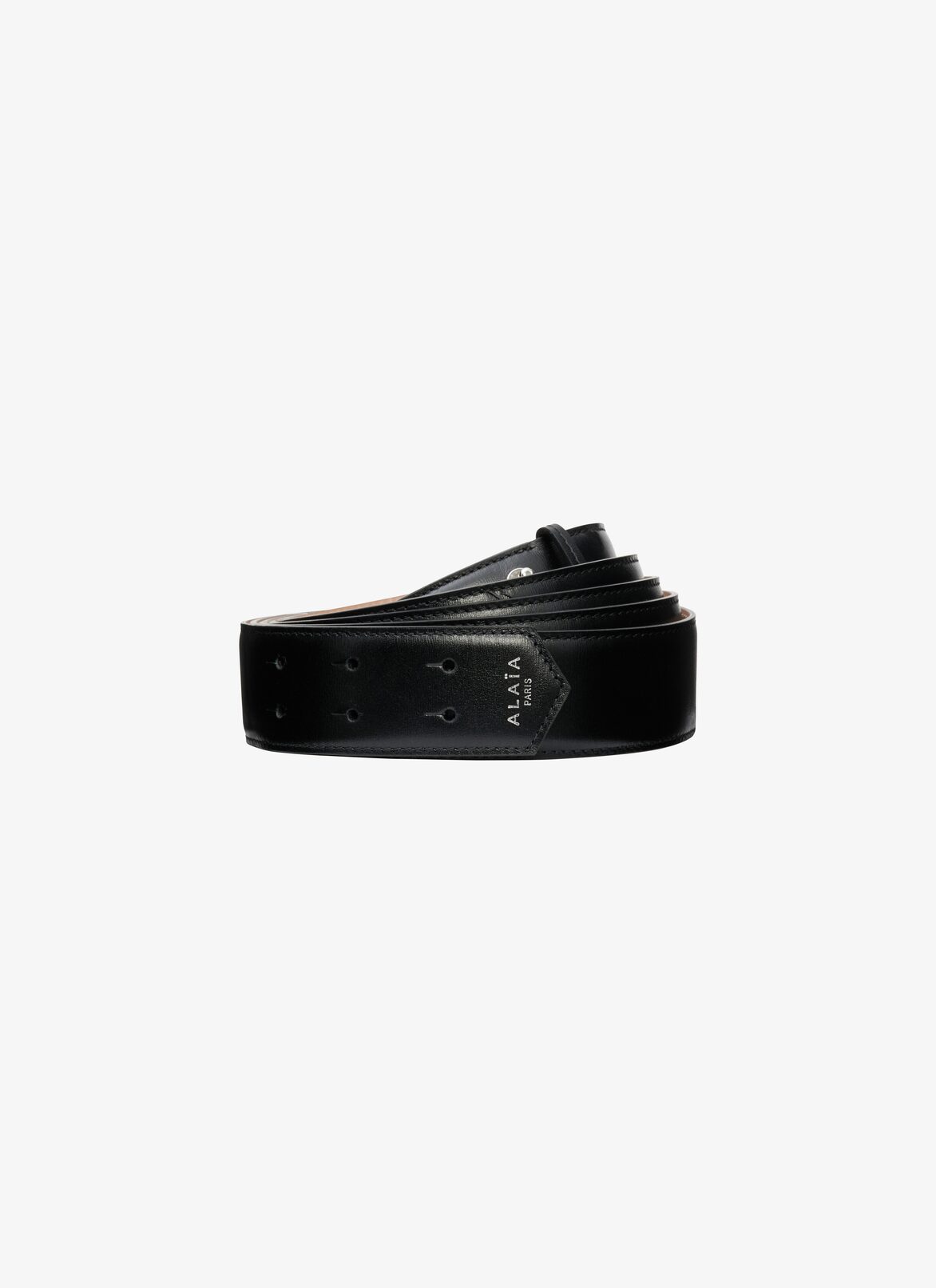 ONE PIECE BELT IN CALFSKIN ALAÏA BLACK ONE PIECE BELT IN CALFSKIN